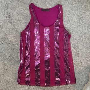 The Limited Fuchsia Sequin Tank Top